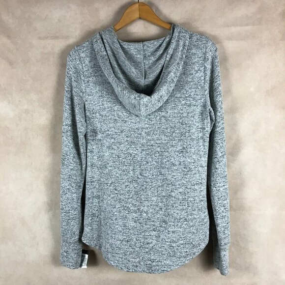 IDEOLOGY Gray Cozy Knit Hoodie NWT SMALL - Picture 3 of 5